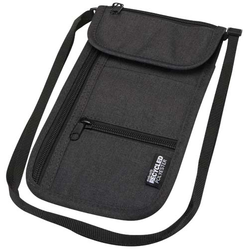 Pochette tour de cou publicitaire recyclée multifonction Ross Mélange anthracite